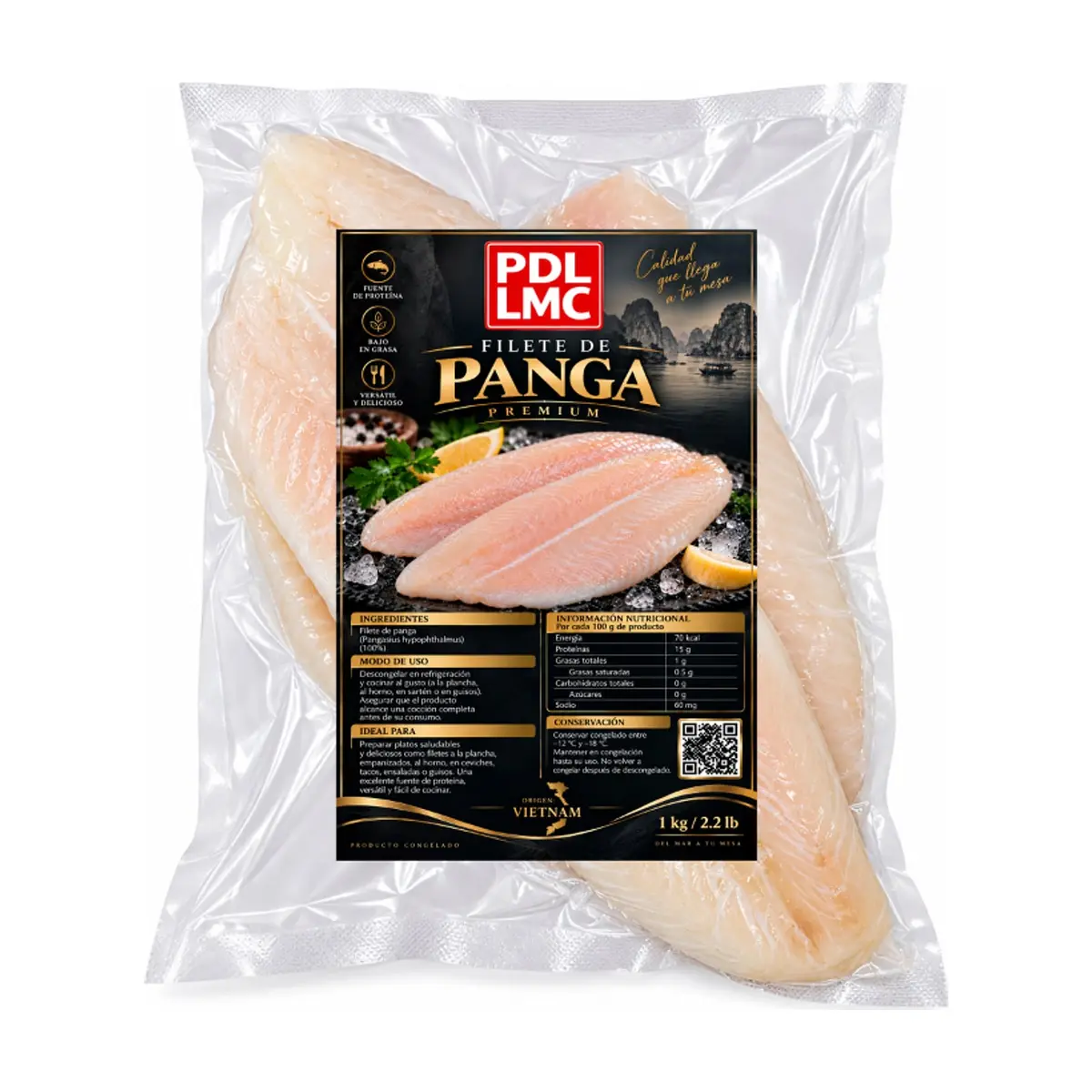 Filete de pescado panga premium PDL LMC (1 kg / 2.2 lb) - Thumbnail 2