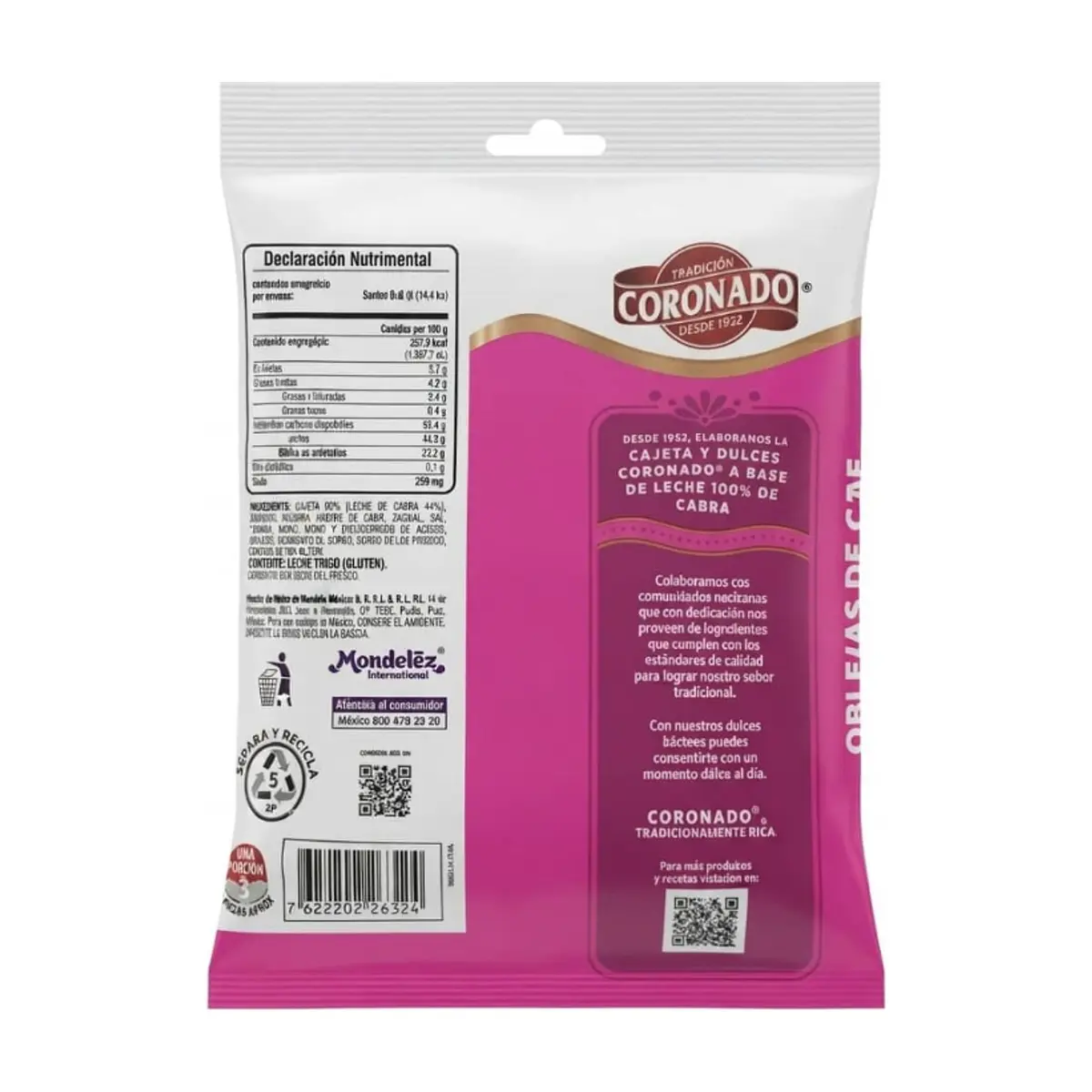 Sándwich de oblea relleno con cajeta Coronado (81 g / 2.85 oz) - Miniatura 3