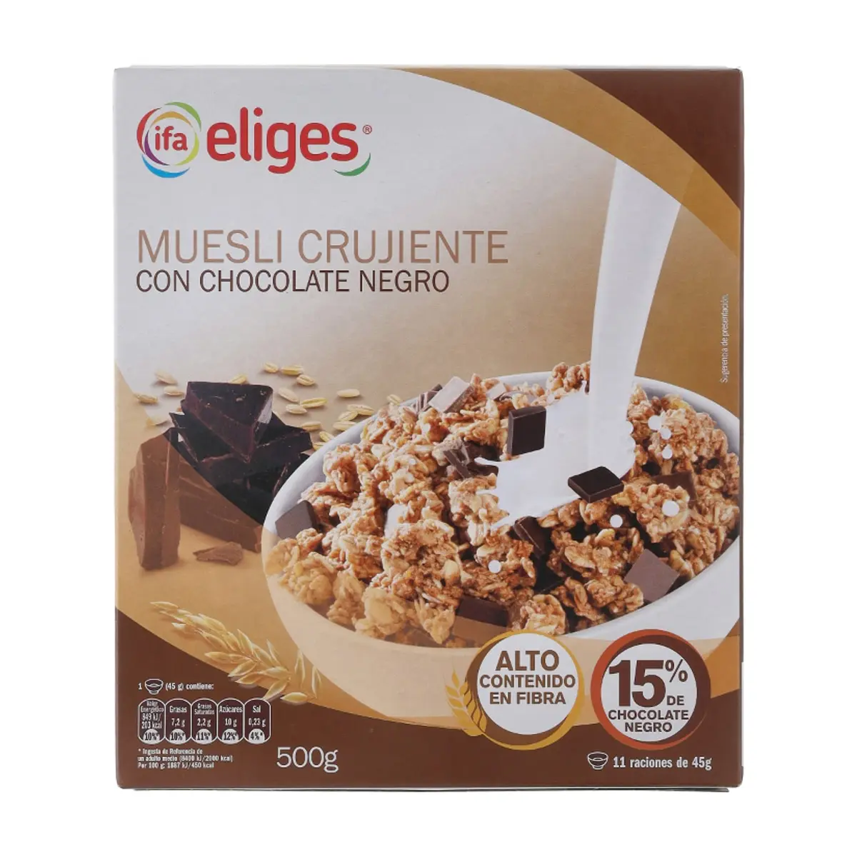 Muesli crujiente con chocolate Ifa Eliges (500 g / 1.1 lb) - Miniatura 2