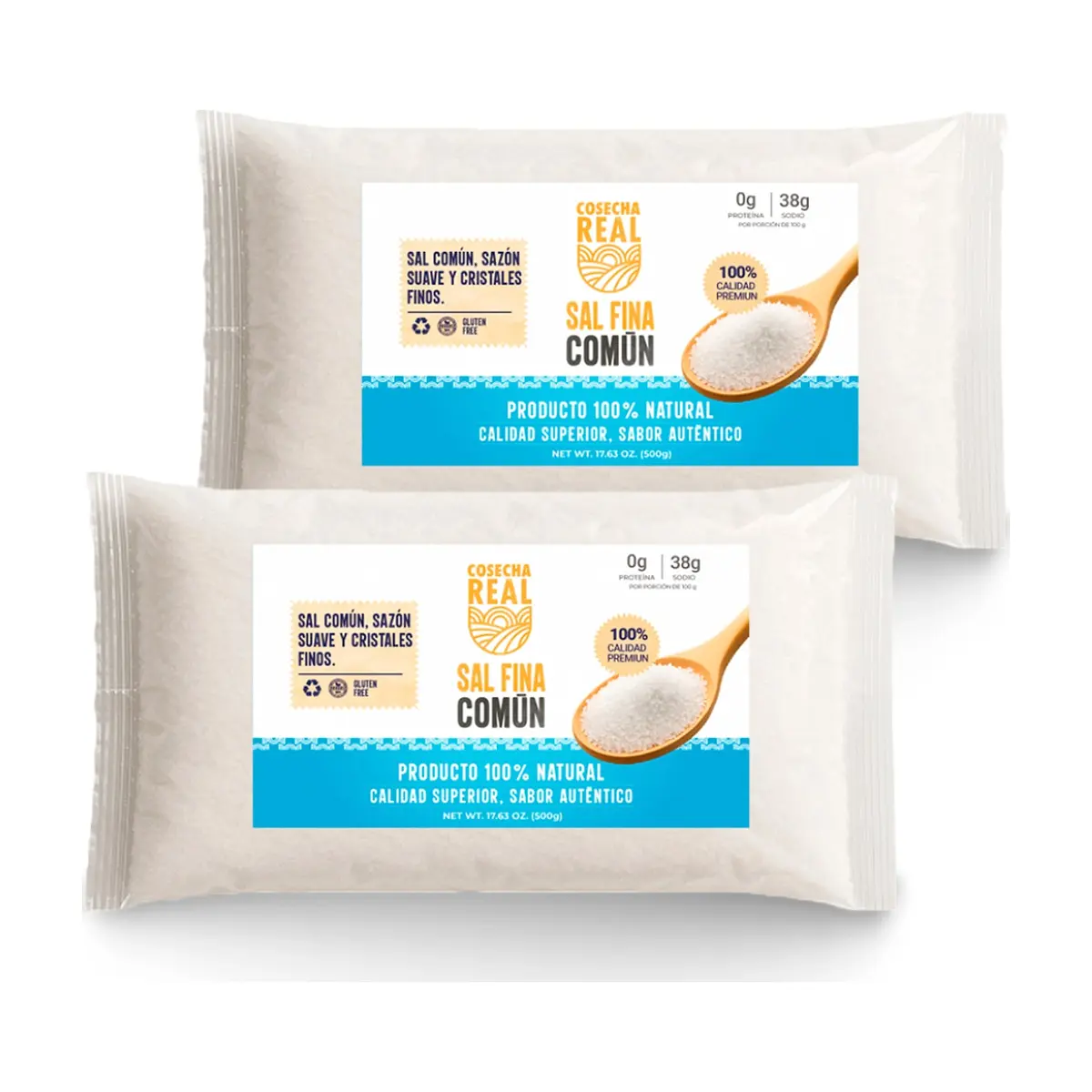 Sal fina común Cosecha Real (2 x 500 g / 1.1 lb)