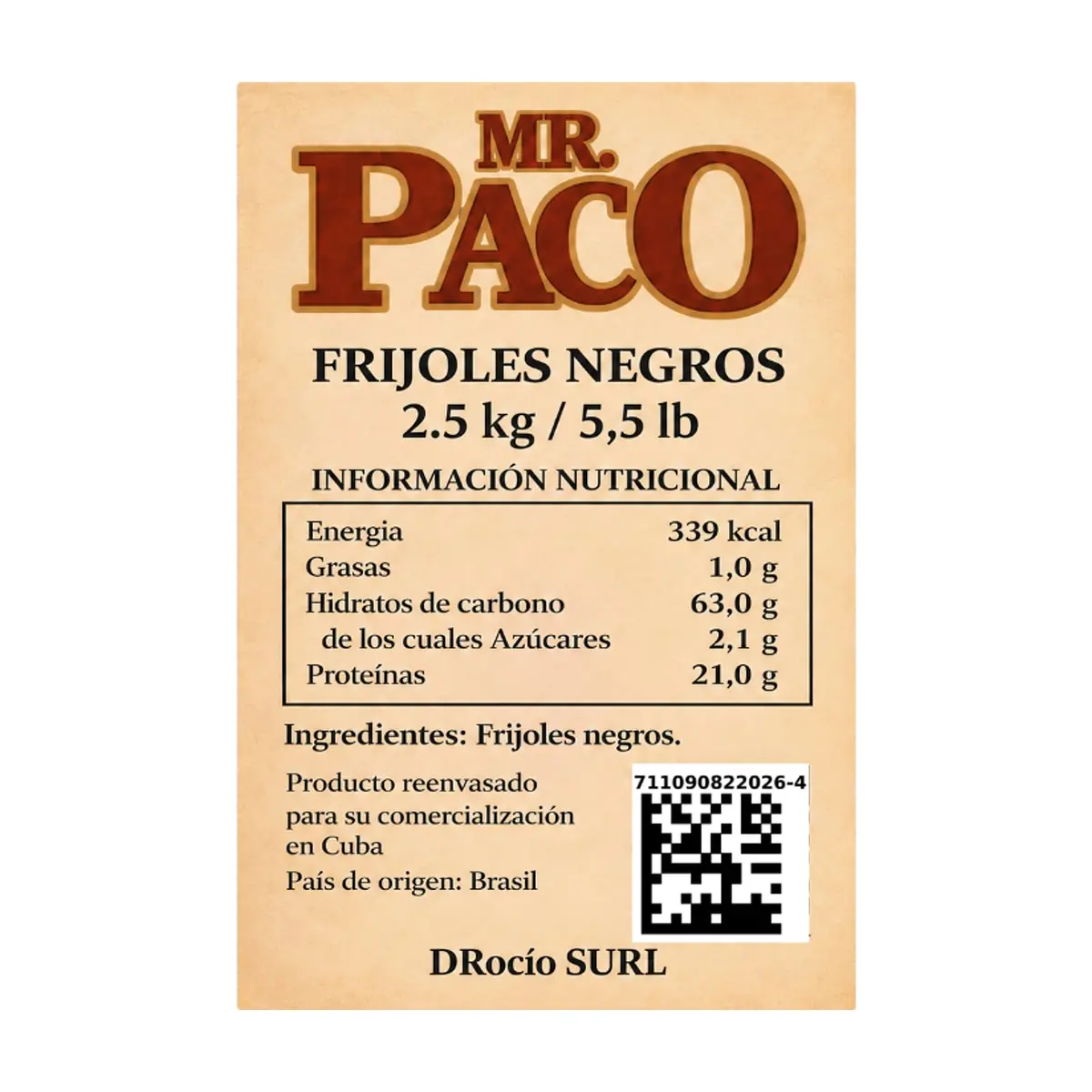 Frijoles negros Mr. Paco (2.5 kg / 5.5 lb) - Thumbnail 5
