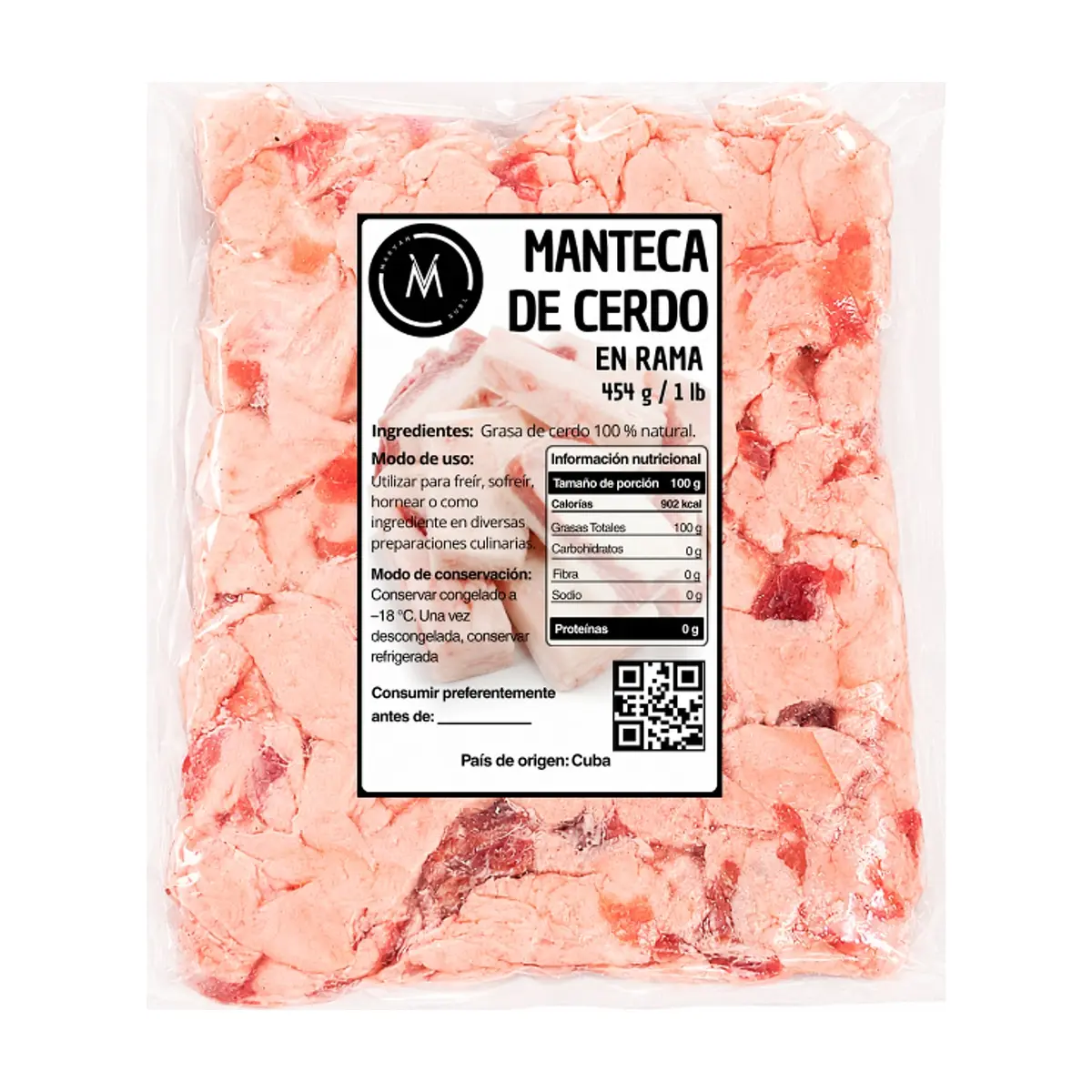Manteca de cerdo en rama PDL LMC (454 g / 1 lb) - Thumbnail 2