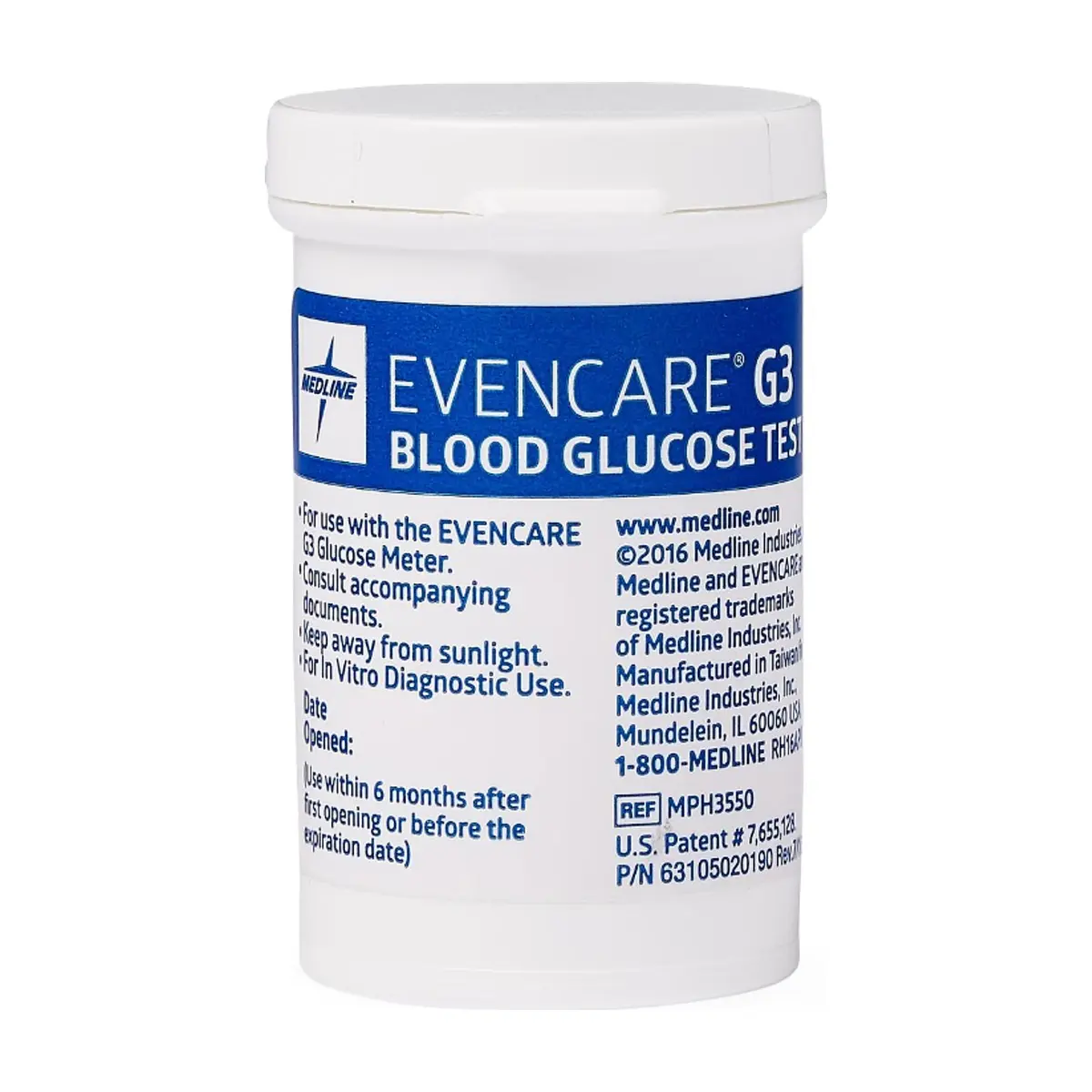 Tiras reactivas de glucosa en sangre EvenCare G3 Medline (50 U) - Thumbnail 8