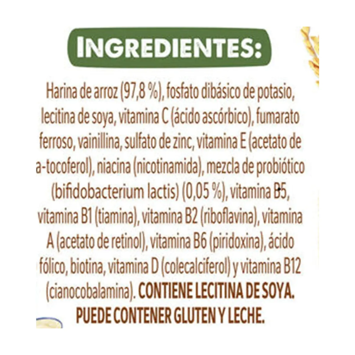 Cereal seco para lactantes con arroz sin azúcar añadida Nestum Nestlé (90 g / 3.17 oz) - Miniatura 3