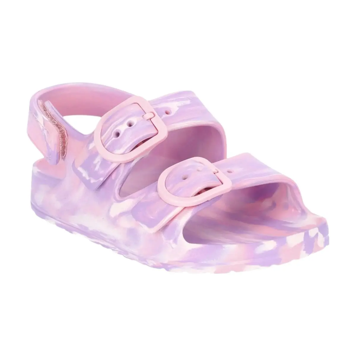 Sandalias de hebillas color rosa degradado para niñas Wonder Nation (Talla 7-8)
