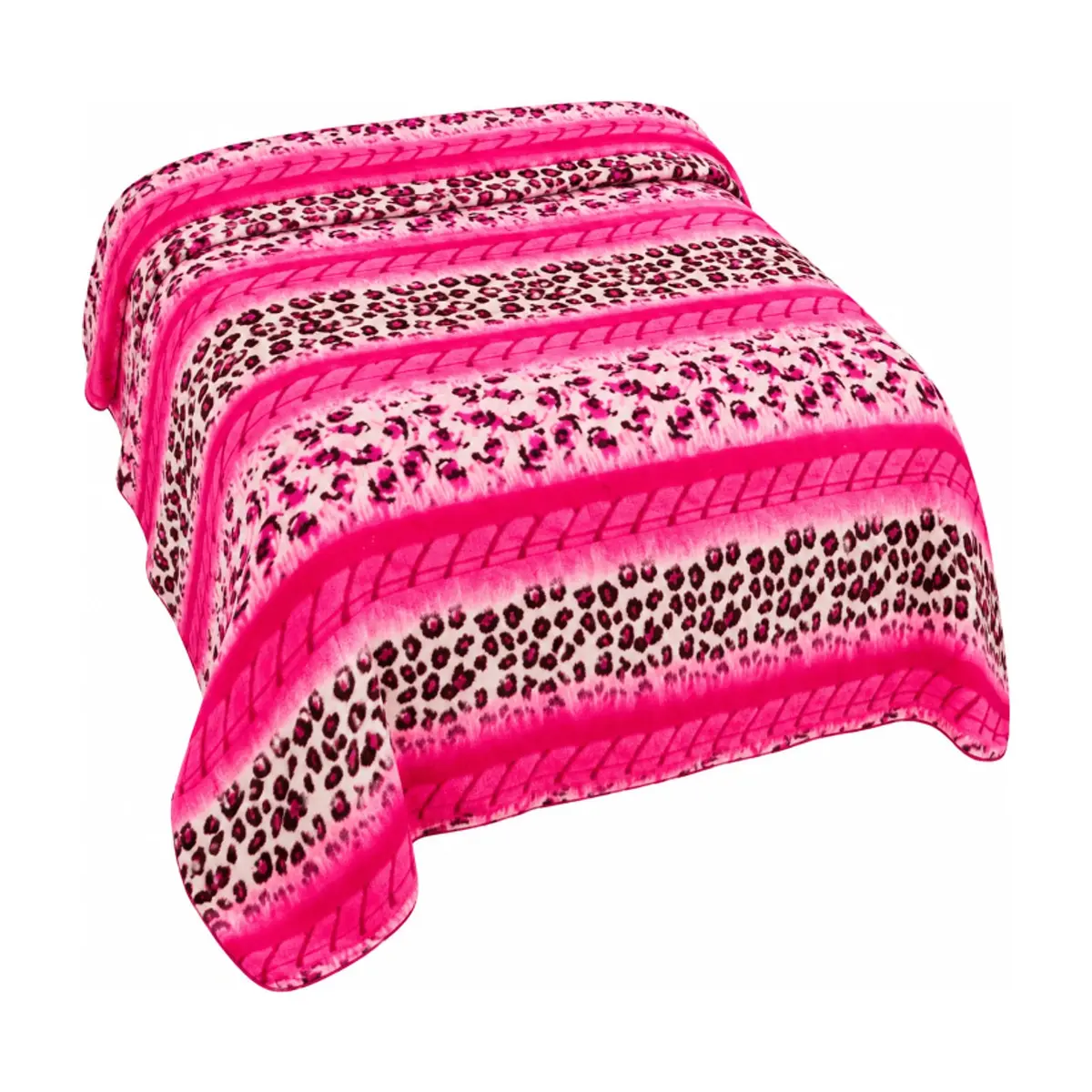 Colcha camera antialérgica rosada con estampado de leopardo 150 x 200 cm Camazona - Imagen 1