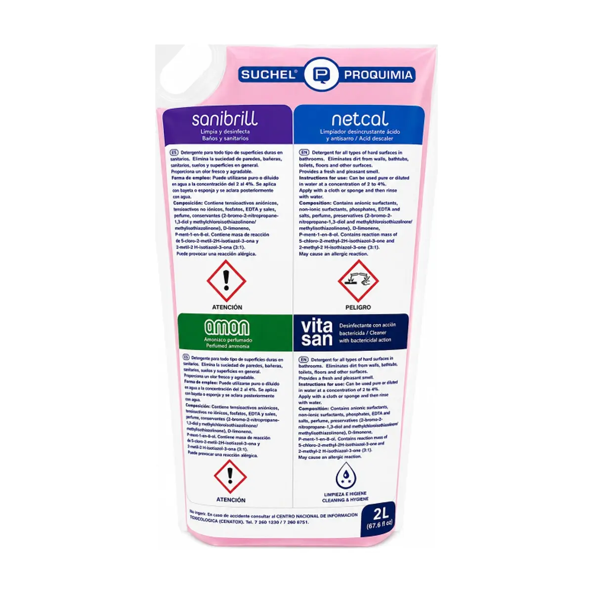 Detergente para baños Sanibrill Suchel Proquimia (2 kg / 4.40 lb) - Thumbnail 7