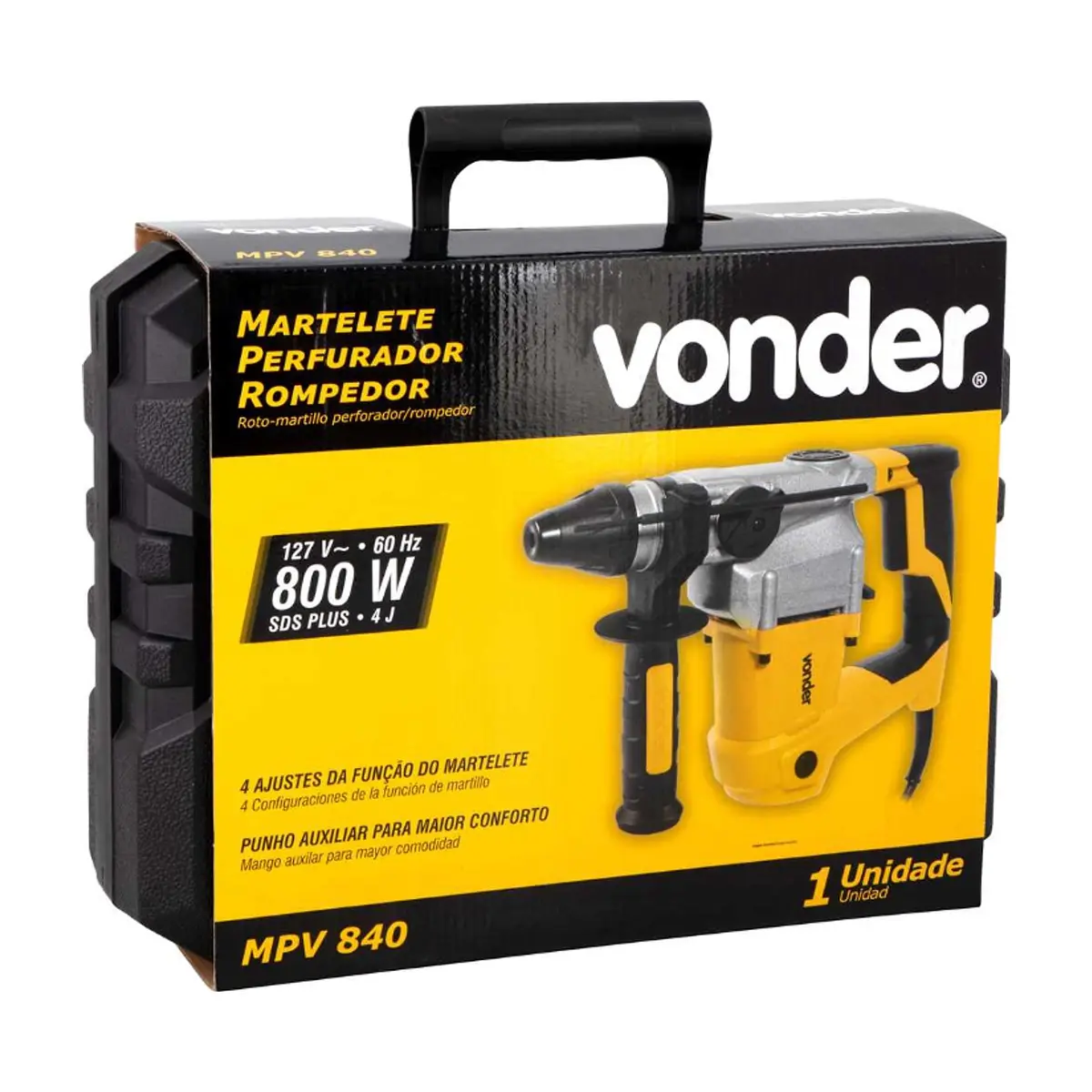 Rotomartillo perforador/rompedor de 127 V Vonder MPV840 - Thumbnail 4