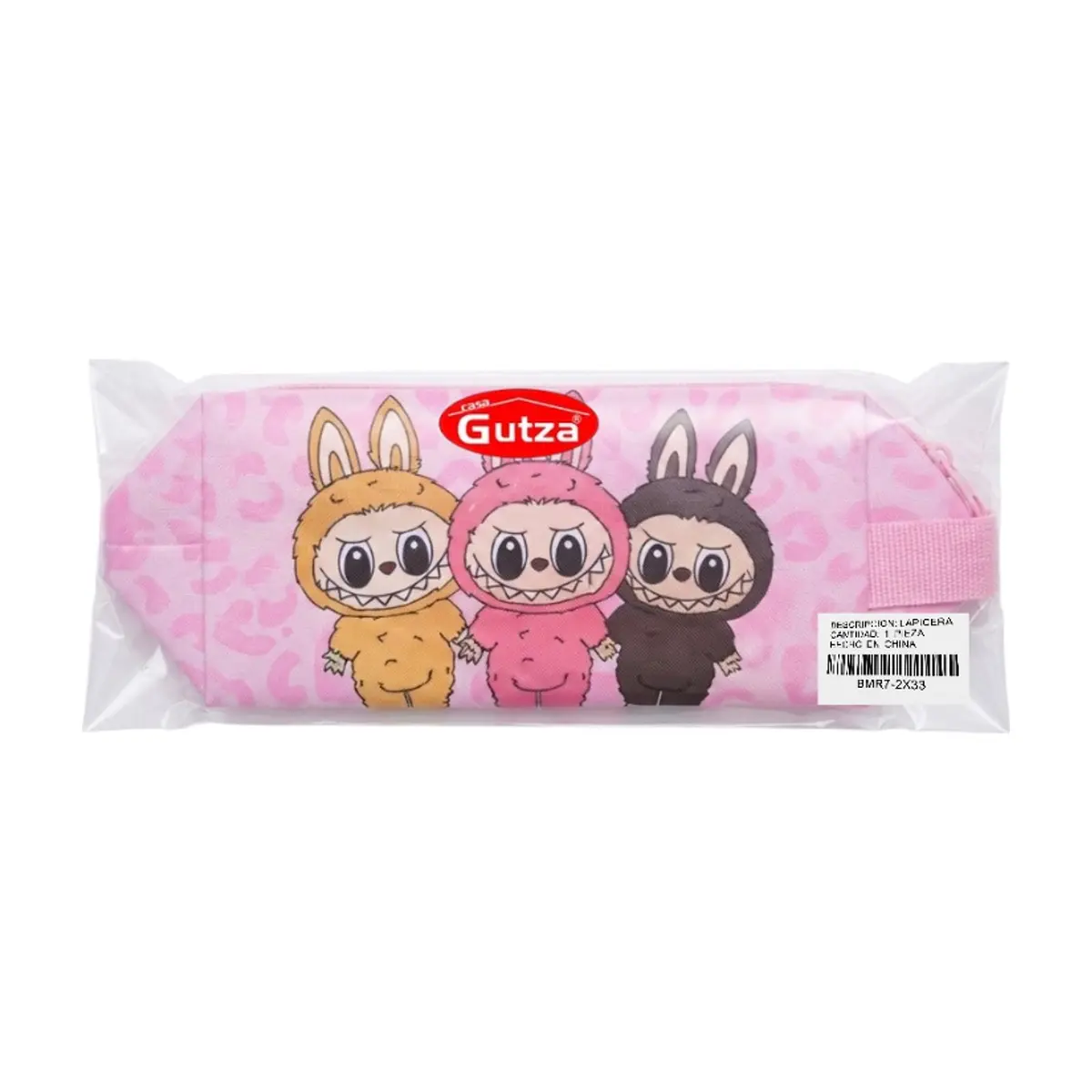 Lapicera o cartuchera rectangular con diseño de 3 Labubu Gutza - Miniatura 3