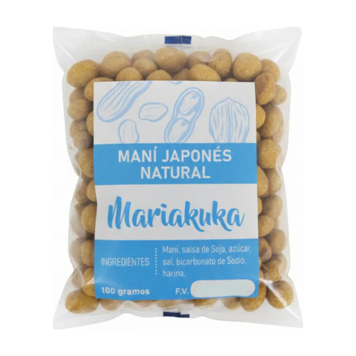 Maní japonés natural Mariakuka (100 g / 3.53 oz) - Imagen 1