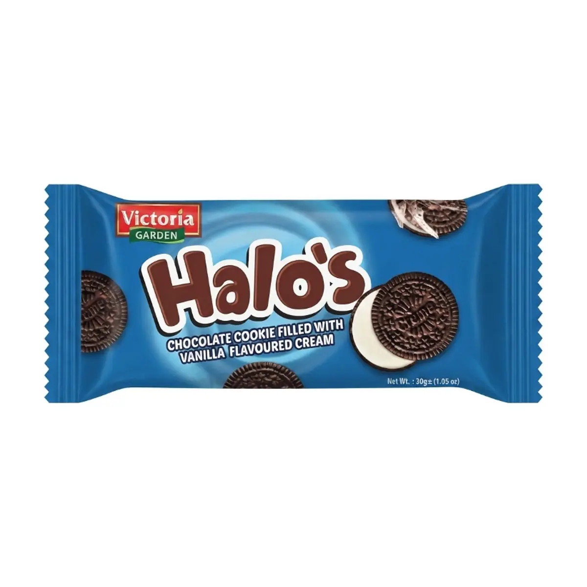 Galletas de chocolate rellenas con crema sabor vainilla Victoria Garden (30 g / 1.05 oz)