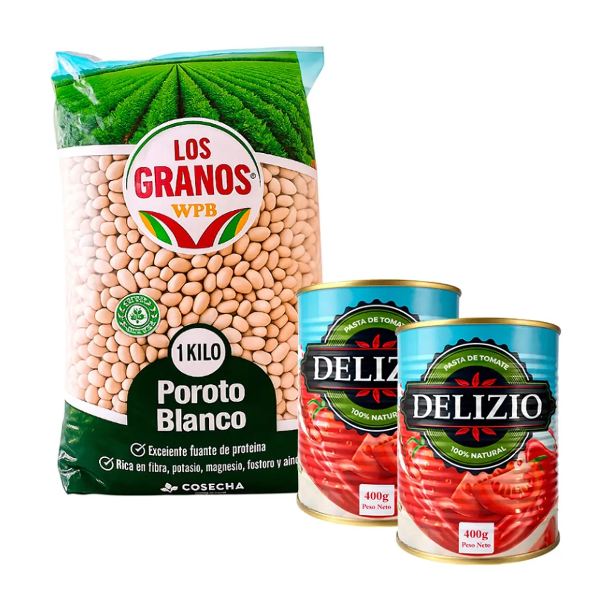 Combo: Poroto blancos + Pasta de Tomate