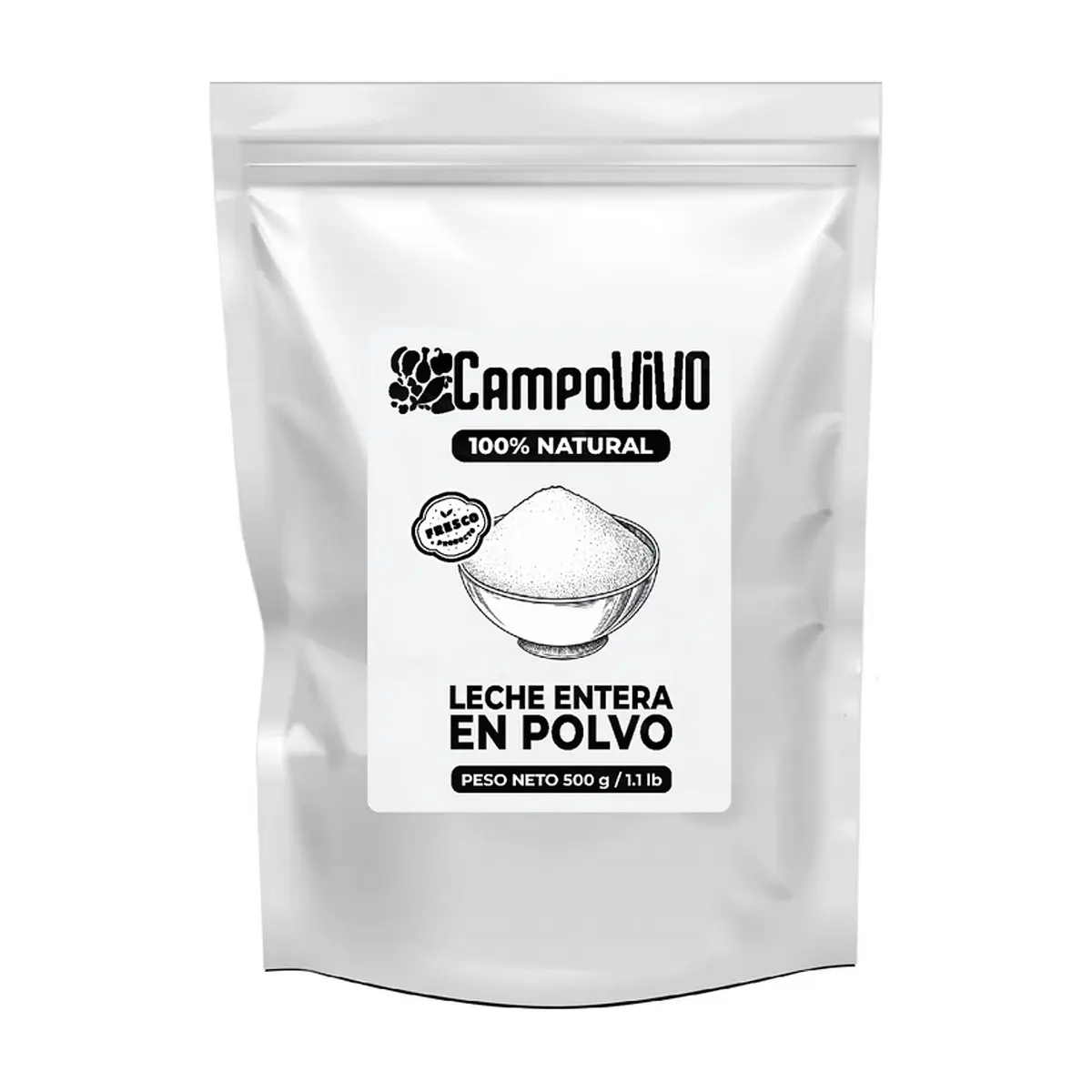 Leche entera en polvo Campo Vivo (500 g / 1.1 lb) - Imagen 1