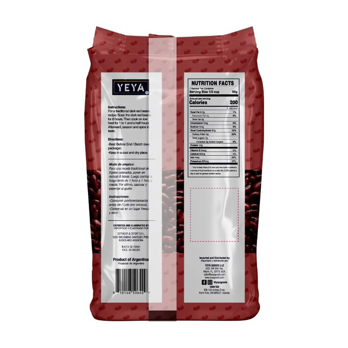 Frijoles colorados YEYA (454 g / 1 lb) - Thumbnail 3