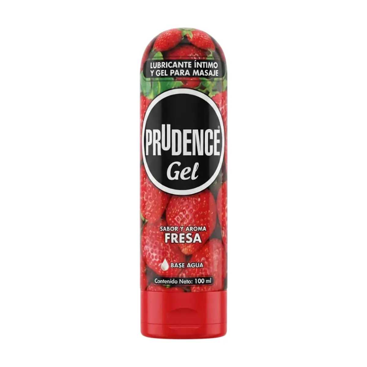 Lubricante íntimo y gel para masaje sabor y aroma a fresa Prudence (100 ml)