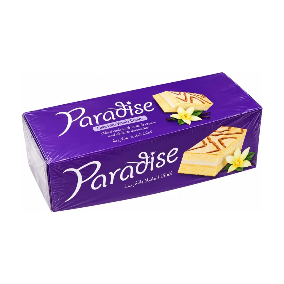 Pastel relleno de crema de vainilla con cobertura de chocolate blanco Paradise Simsek (24 x 25 g / 1.32 lb) - Imagen 1