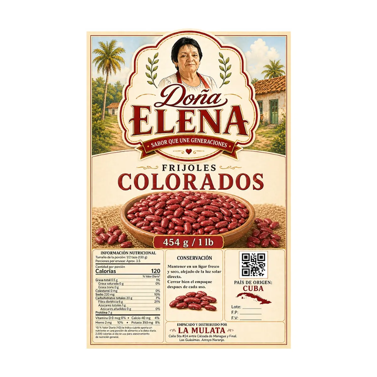 Frijoles colorados Doña Elena (454 g / 1 lb) - Thumbnail 2