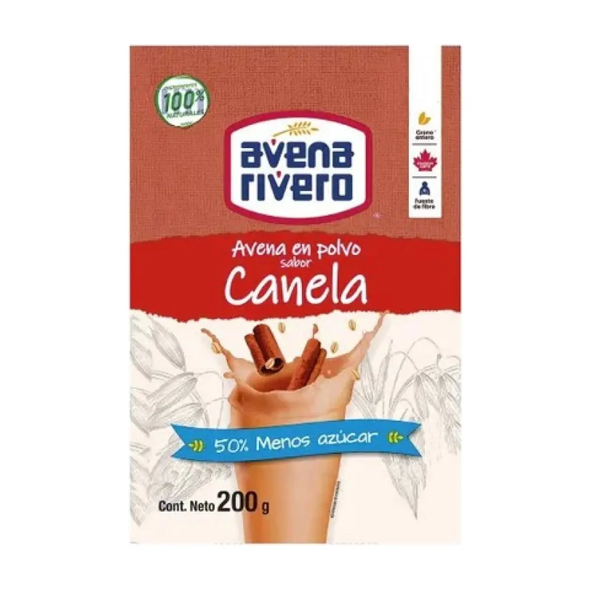 Avena en polvo sabor canela Avena Rivero (200 g / 7.05 oz) - Thumbnail 2