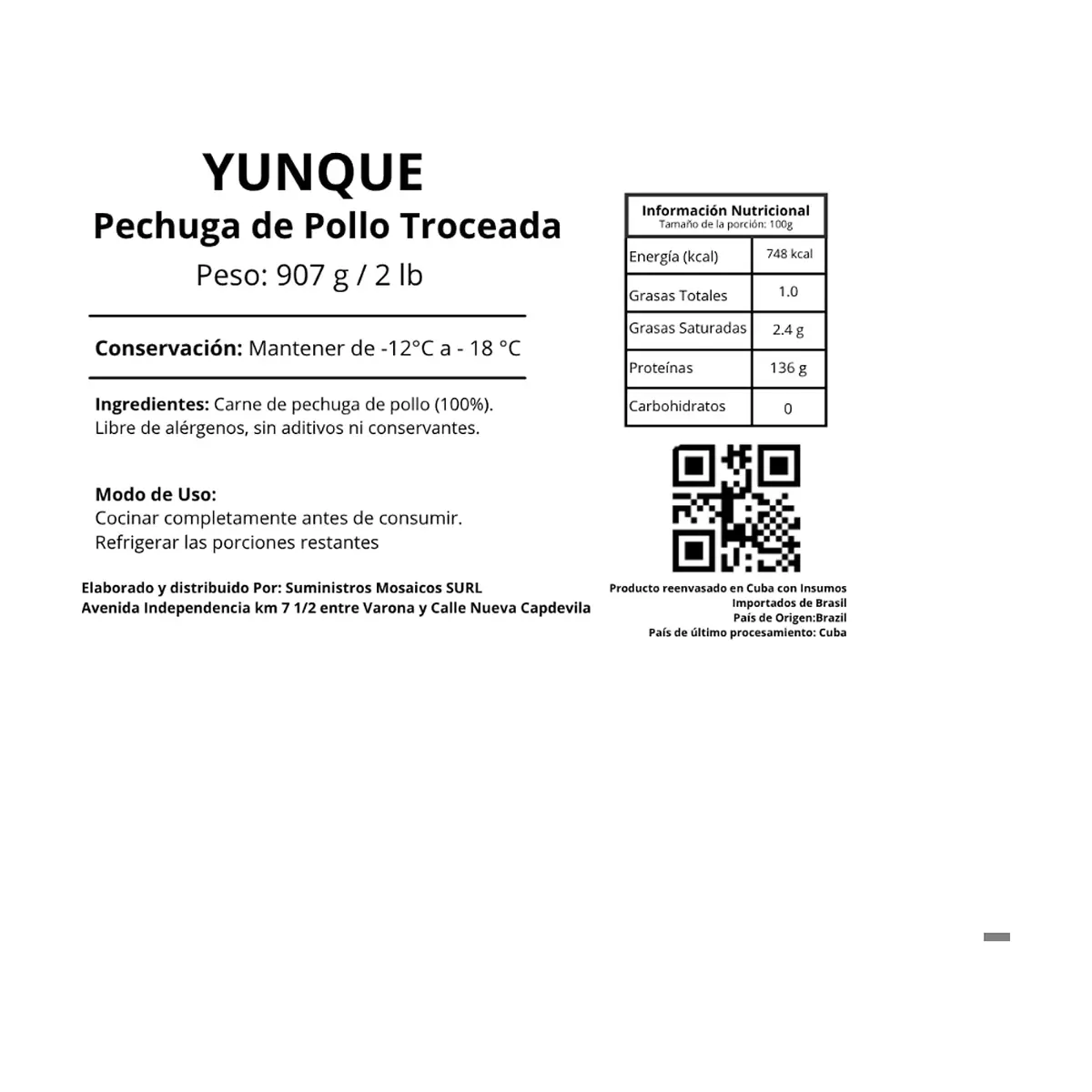 Pechuga de pollo troceada Yunque (907 g / 2 lb) - Thumbnail 3