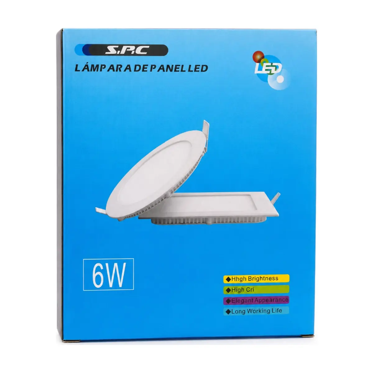 Lámpara panel empotrable LED redondo de 6W SPC - Thumbnail 3