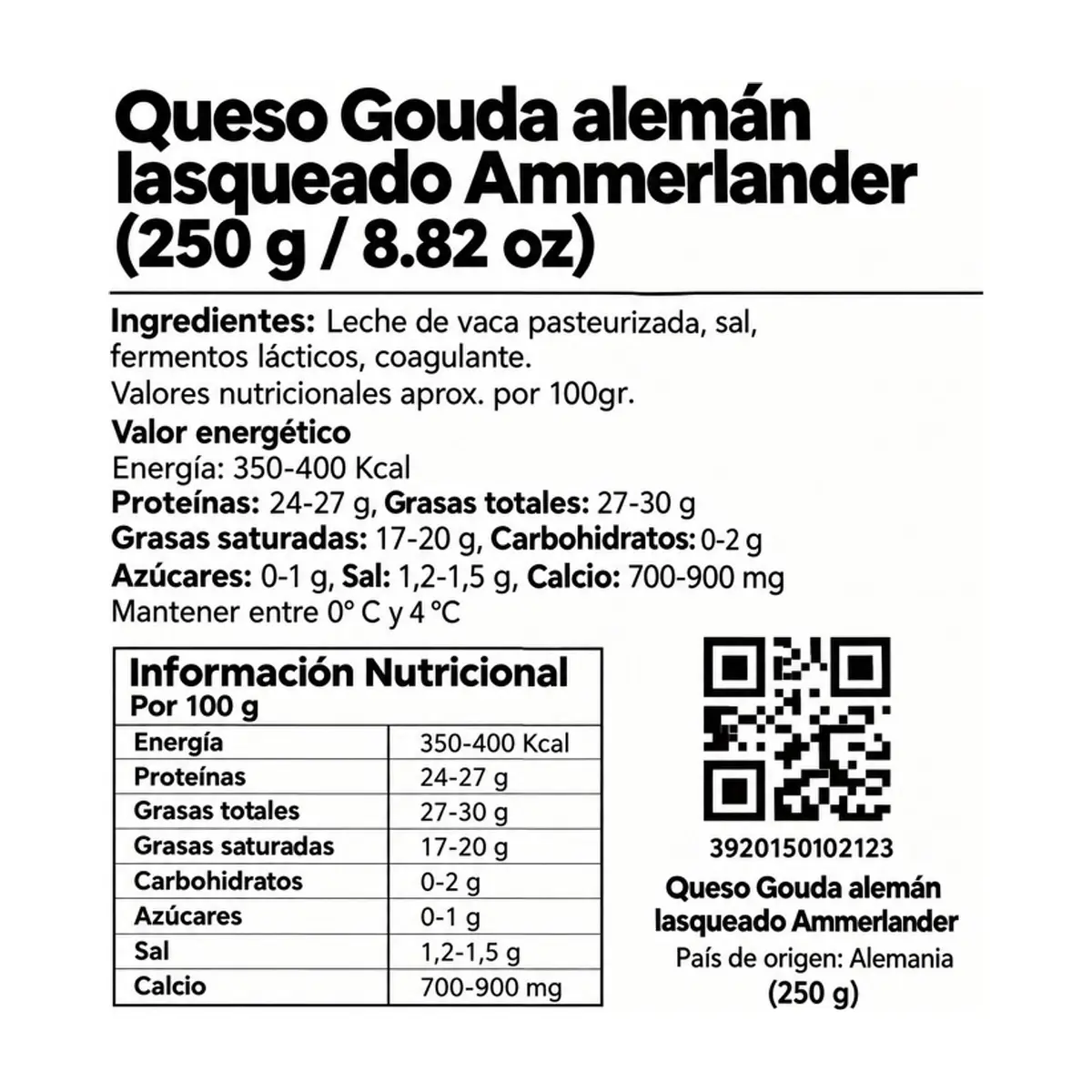 Queso Gouda lasqueado Ammerländer (250 g / 8.82 oz) - Miniatura 4