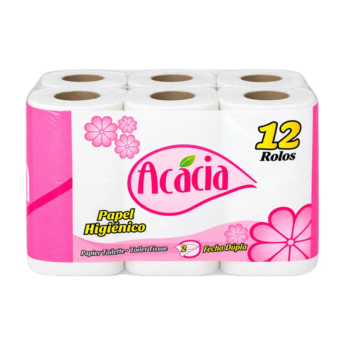Papel sanitario doméstico doble hoja Acácia (6 x 12 U) - Thumbnail 2