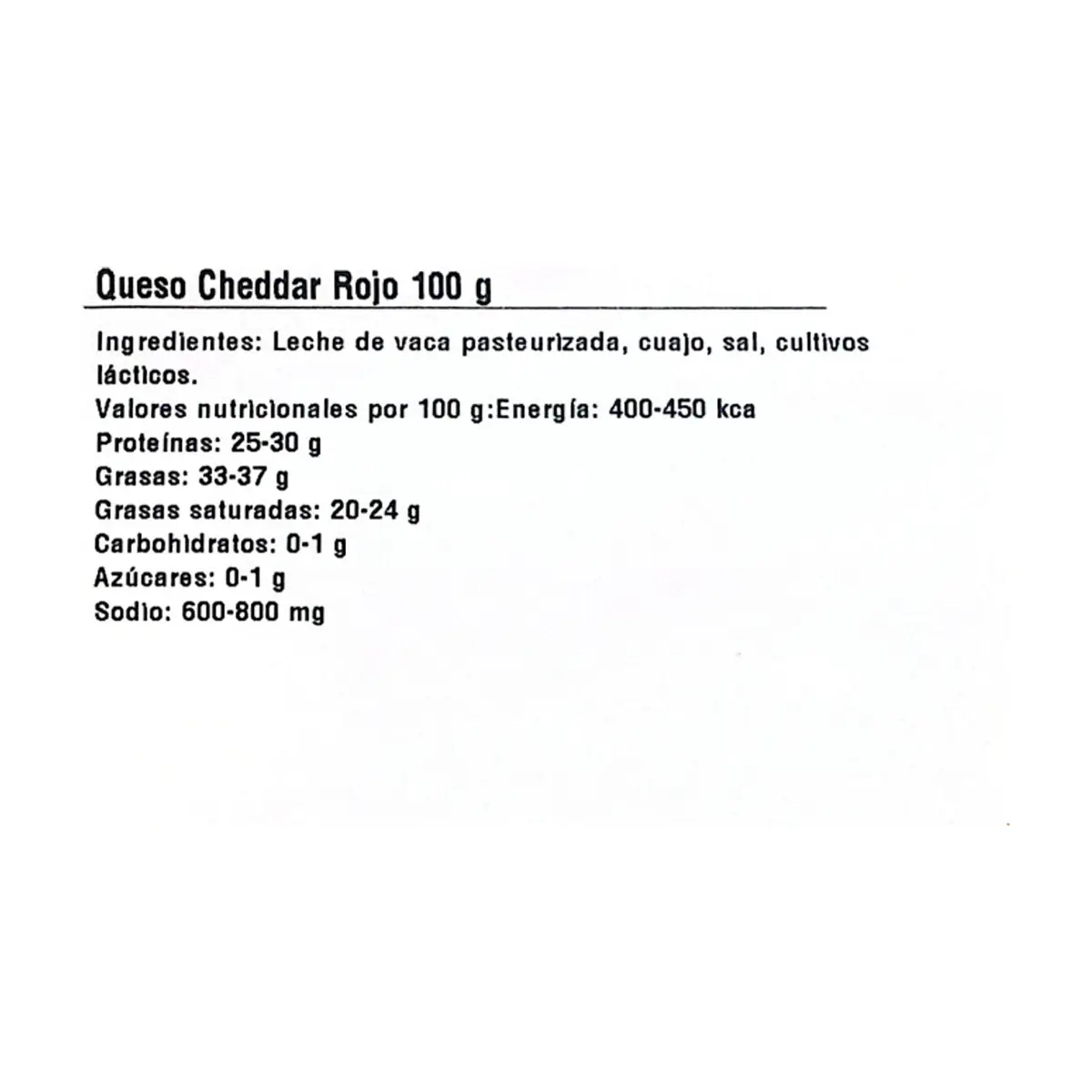 Queso Cheddar Rojo Lasqueado La Especial (100 g / 3.5 oz) - Thumbnail 3