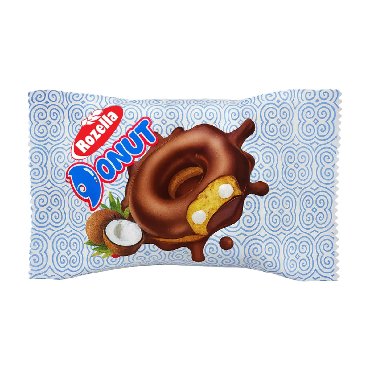 Pastel cubierto de chocolate con crema sabor a coco Rozella (35 g / 1.23 oz)