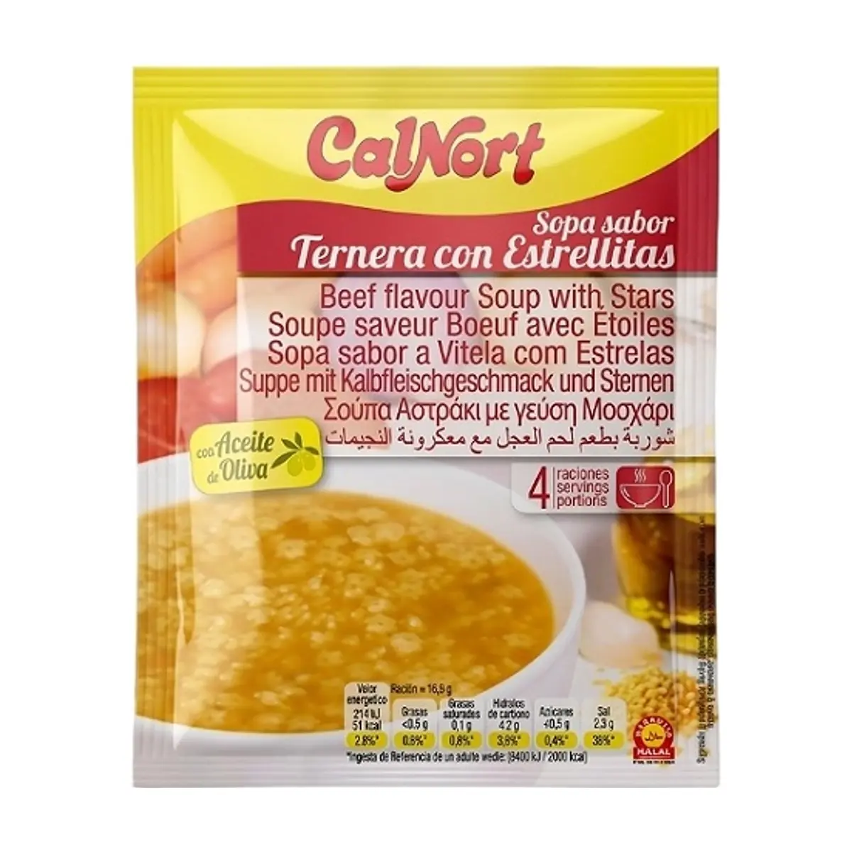 Sopa Sabor Ternera con Estrellitas (66g) CALNORT