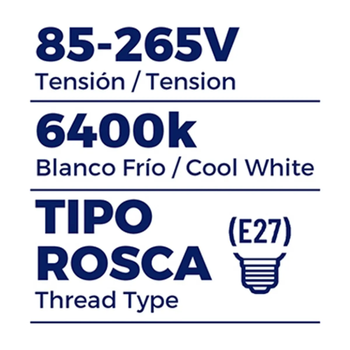 Bombillo recargable Led luz blanca 9 W Angel Light - Thumbnail 5