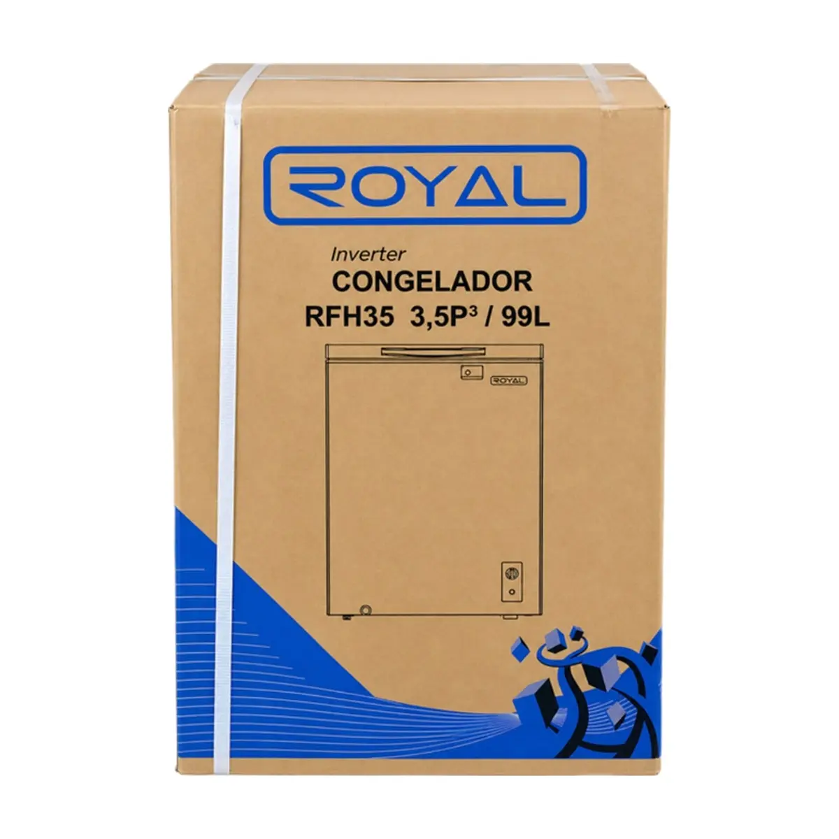 Congelador horizontal inverter - Freezer 3.5 pies cúbicos Royal RFH35 - Thumbnail 4