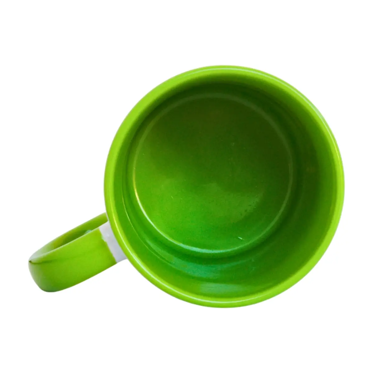 Taza de cerámica blanca y verde Torbex - Thumbnail 5