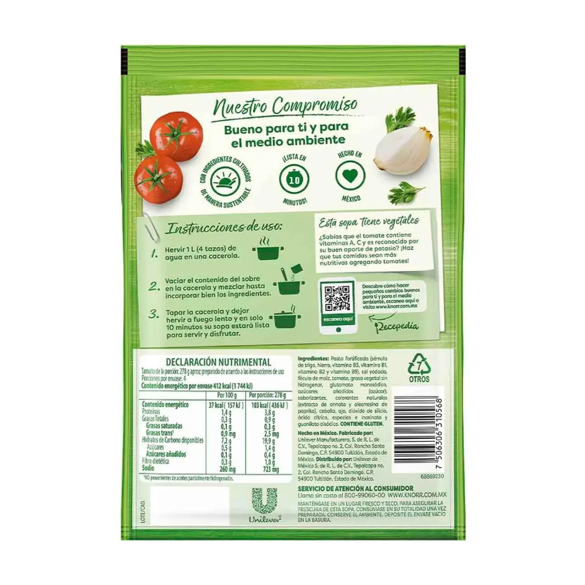 Sopa de municiones sabor casero Knorr (115 g / 4.05 oz) - Thumbnail 3