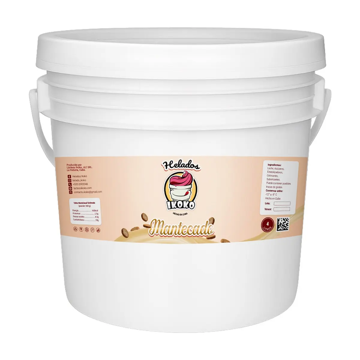 Helado sabor mantecado Ikoko (4 L) - Miniatura 1