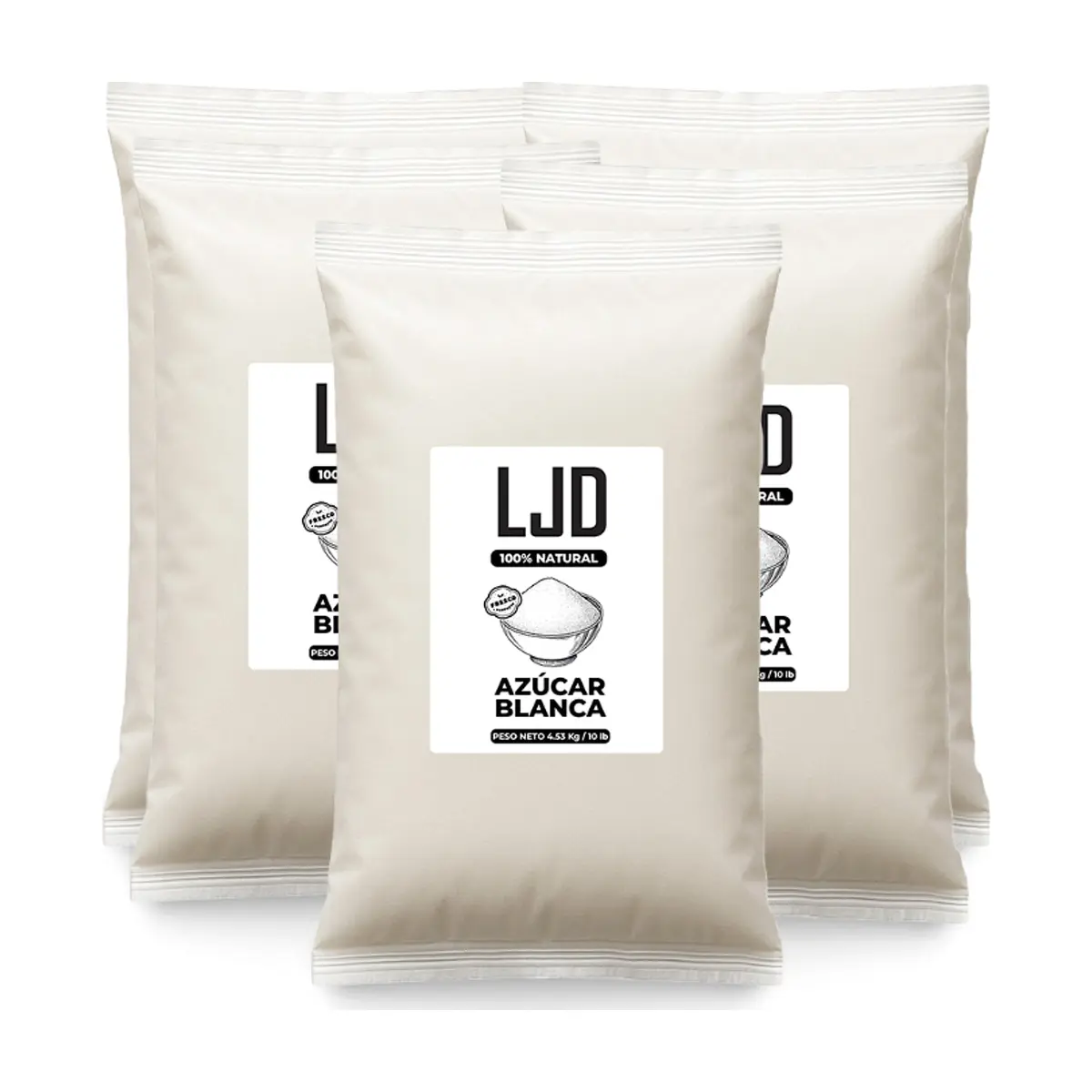 Azúcar blanca LJD (5 x 4.53 kg / 10 lb)