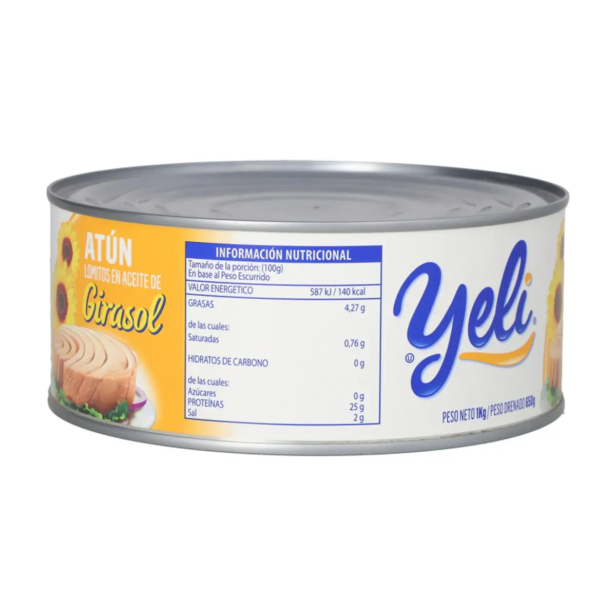 Atún lomitos en aceite de girasol Yeli (1 kg / 2.2 lb) - Miniatura 2