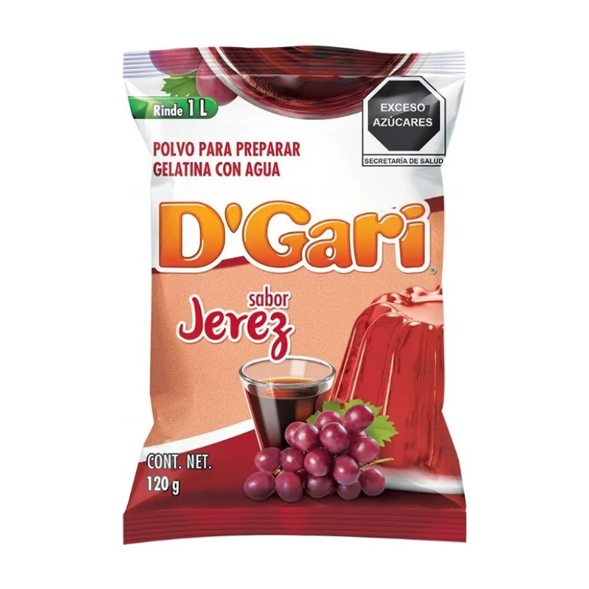 Gelatina con agua sabor jerez D'Gari (120 g / 4.23 oz)