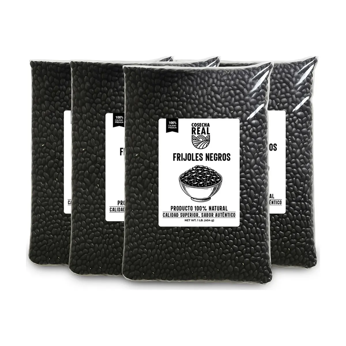 Frijoles negros Cosecha Real (4 x 454 g / 1 lb)