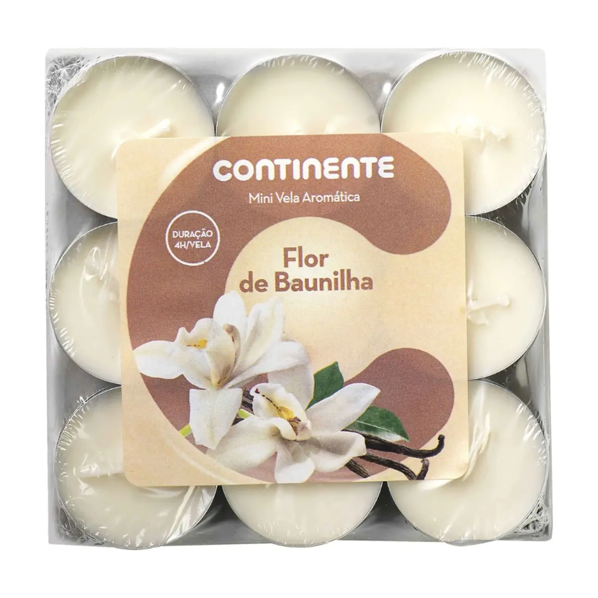 Mini velas aromáticas con aroma a flor de vainilla Continente (18 x 11 g / 0.39 oz)