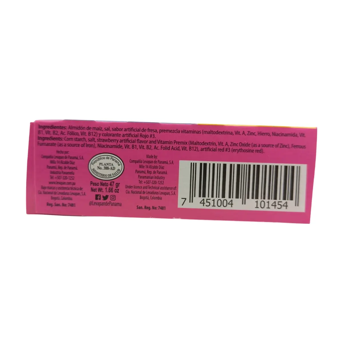 Crema de maicena sabor fresa Levapan (47 g / 1.65 oz) - Thumbnail 2