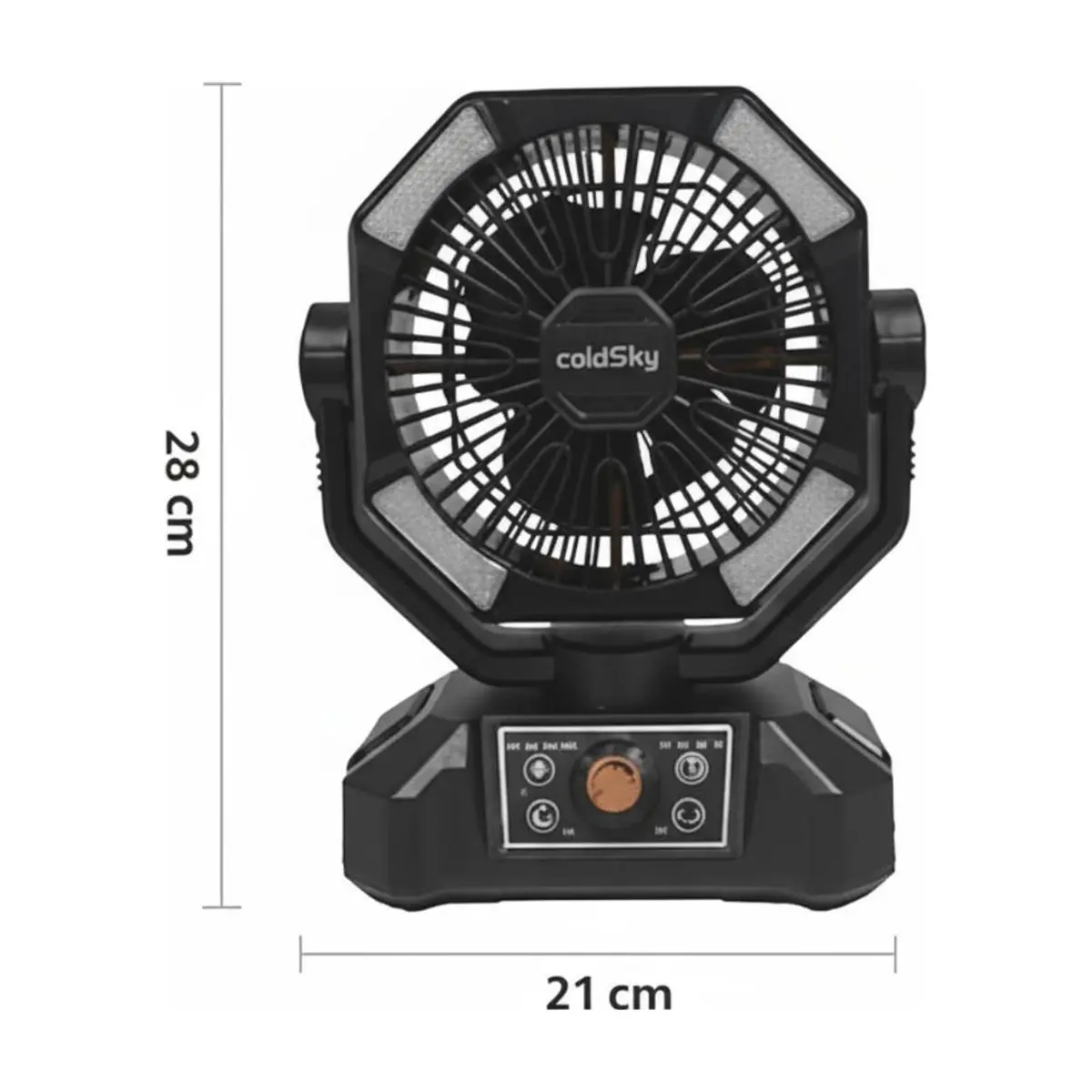 Ventilador portátil recargable de 7'' de dos aspas ColdSky HY-8136S (20000 mAh) - Thumbnail 2
