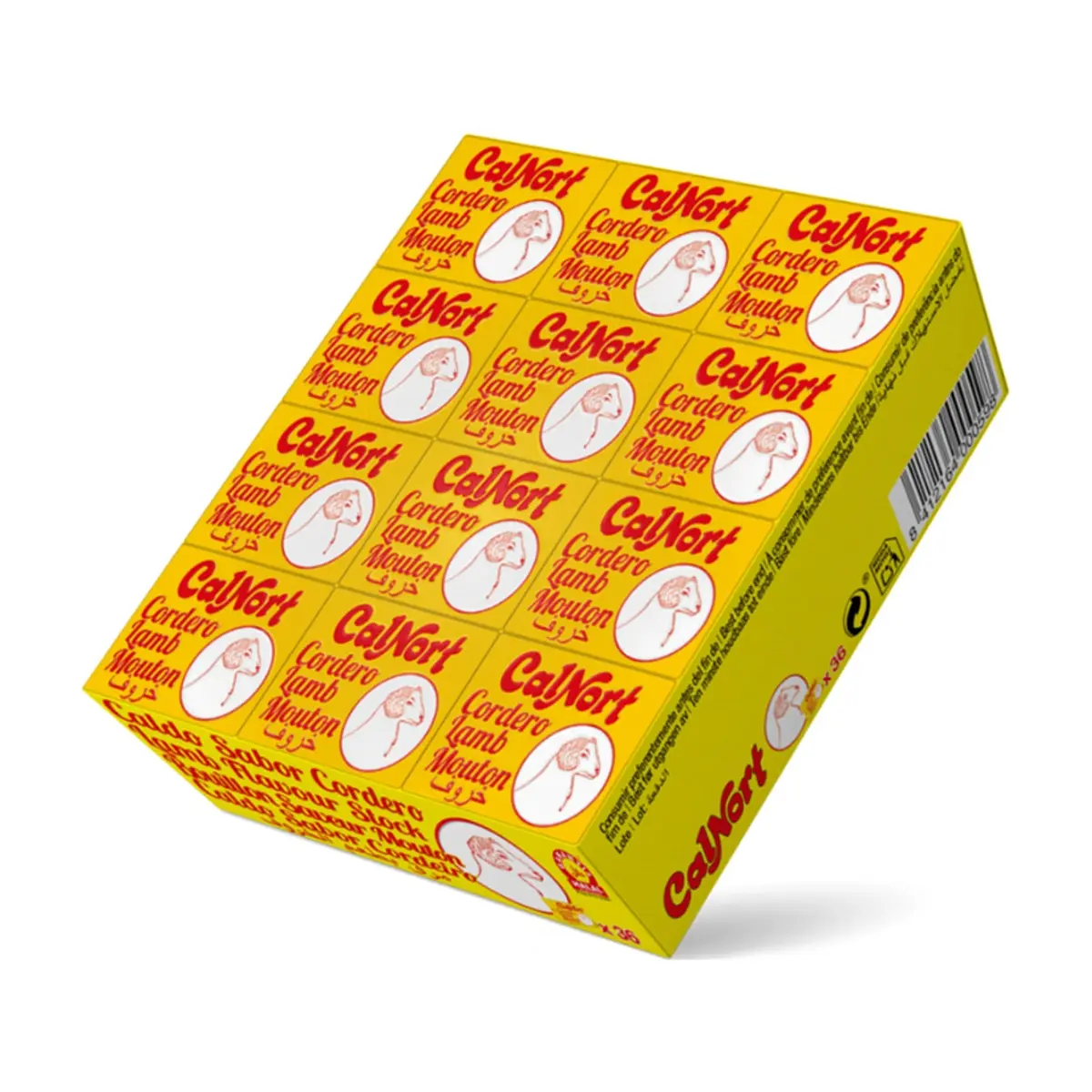 Cubo -pastilla- de caldo sabor cordero Calnort (36 x 10 g)