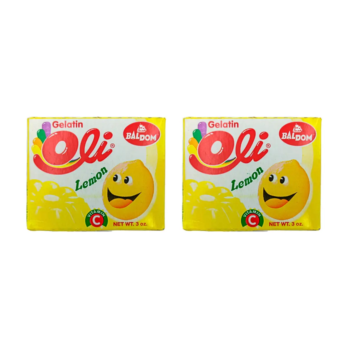 Gelatina sabor limón Oli (2 x 85 g / 3 oz)