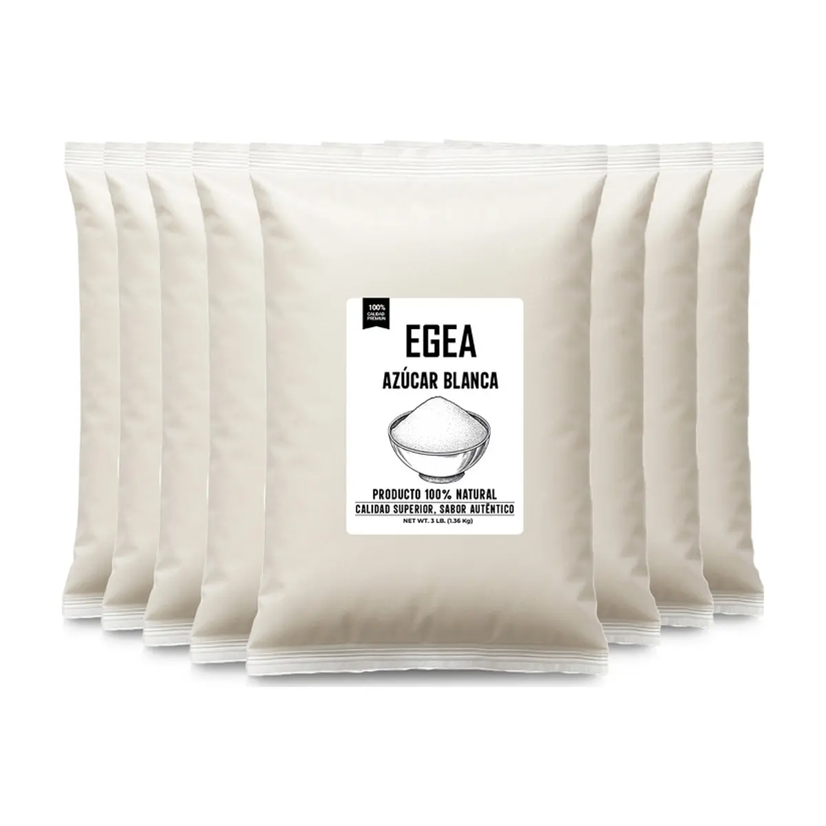 Azúcar blanca EGEA (8 x 1.36 kg / 3 lb)