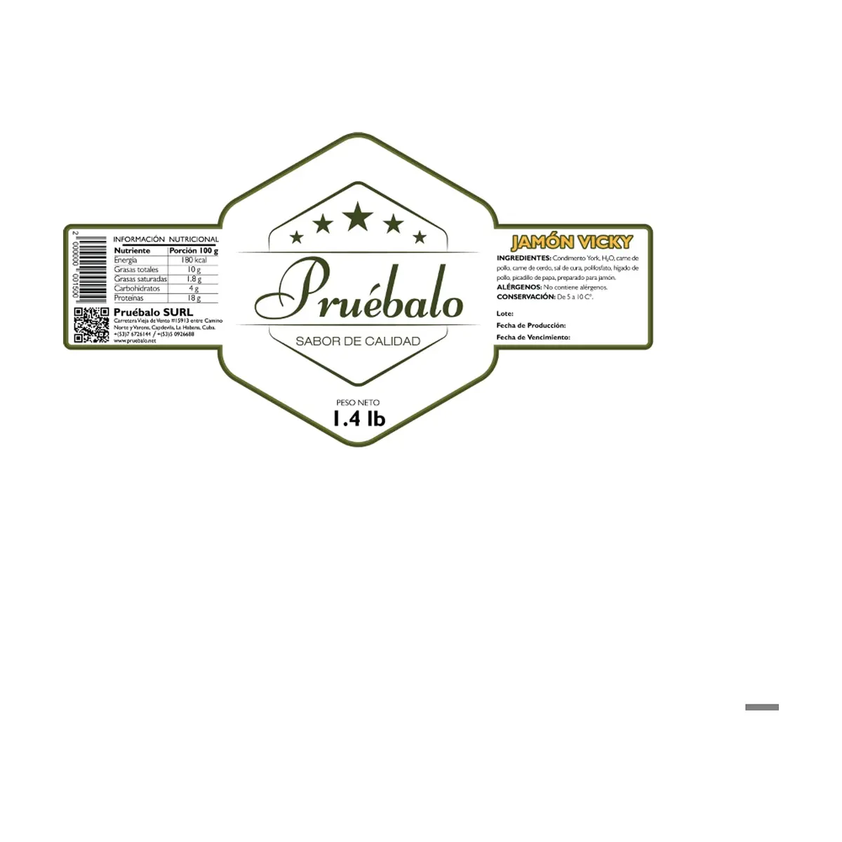 Jamón Vicky Pruébalo (635 g / 1.4 lb) - Miniatura 2