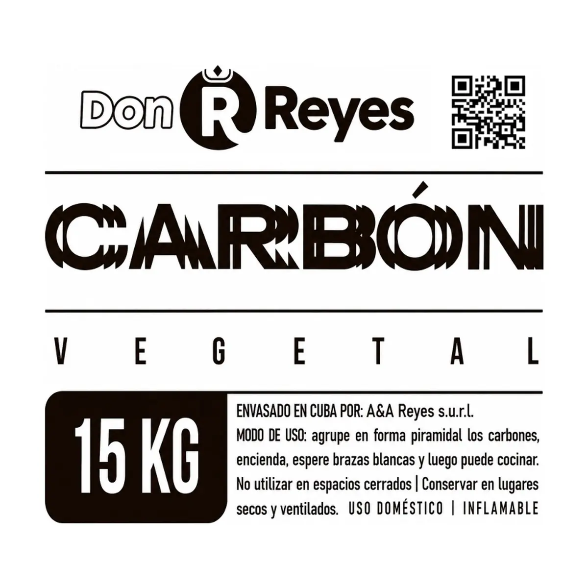 Carbón vegetal Don Reyes (15 kg / 33.07 lb) - Thumbnail 3
