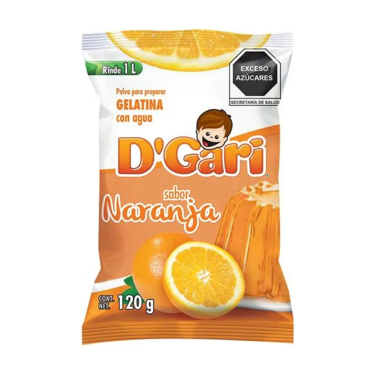 Gelatina sabor naranja D'Gari (120 g / 4.2 oz)