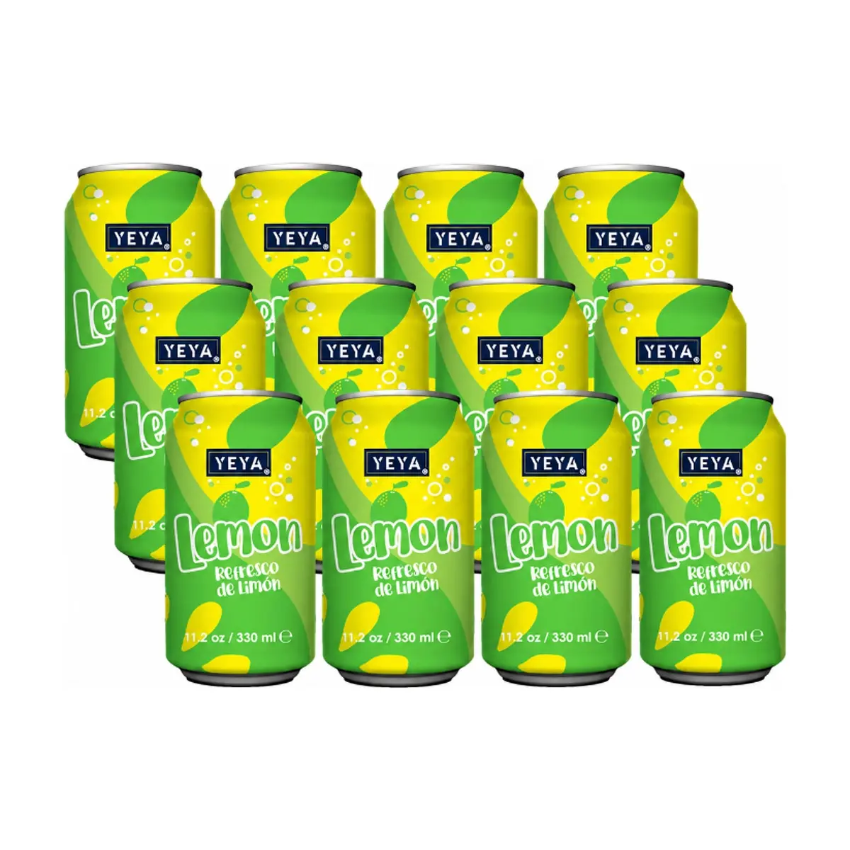 Refresco gaseado de limón YEYA (12 x 330 ml / 11.2 fl oz)