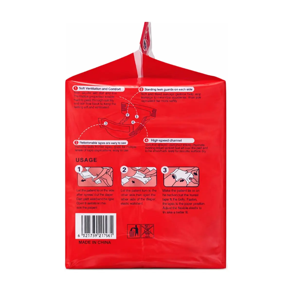 Pañales desechables para adultos talla L Ben (10 U) - Miniatura 3