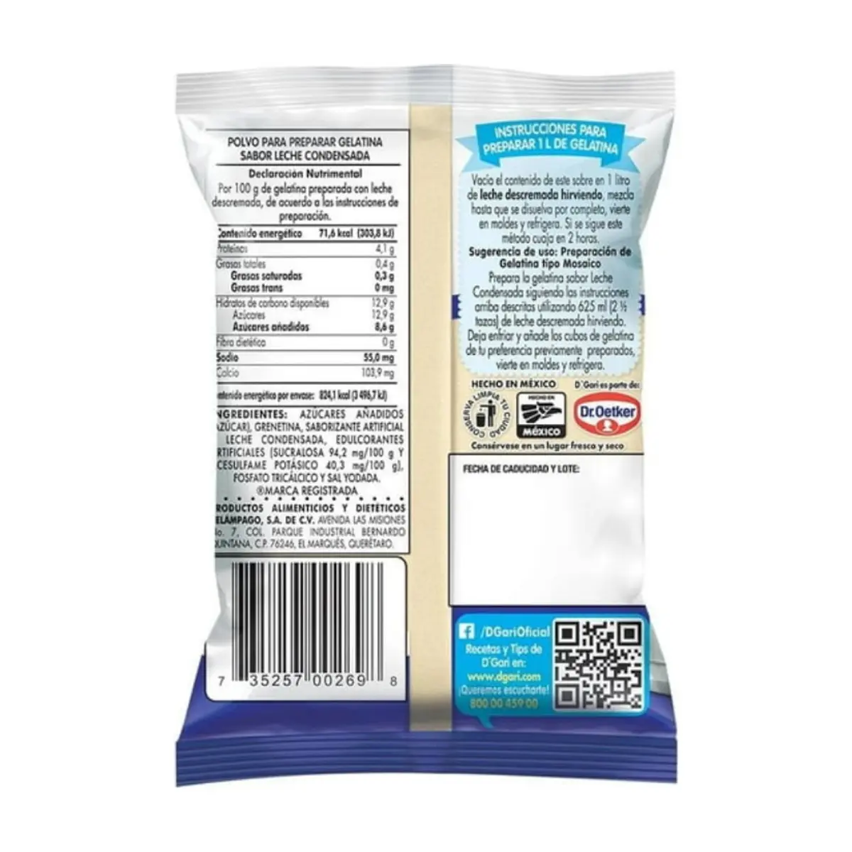 Gelatina de sabor leche condensada D'Gari (120 g / 4.23 oz) - Thumbnail 5
